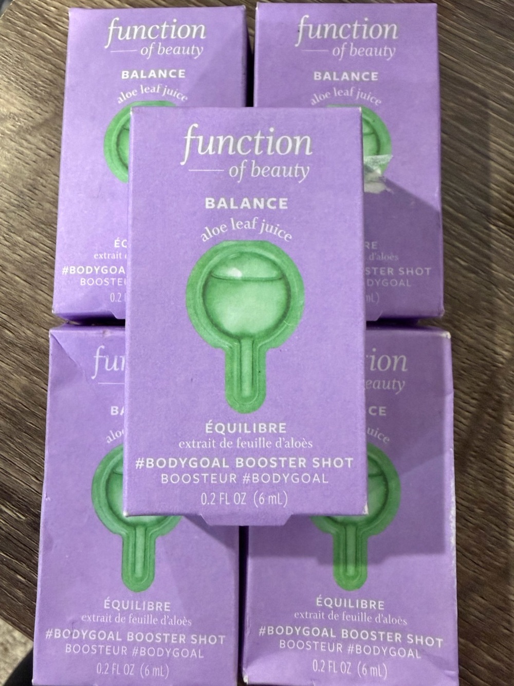 5 x Function Of Beauty BALANCE #Bodygoal Booster Shot Shower Gel Enhancer NEW